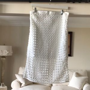 White open weave skirt